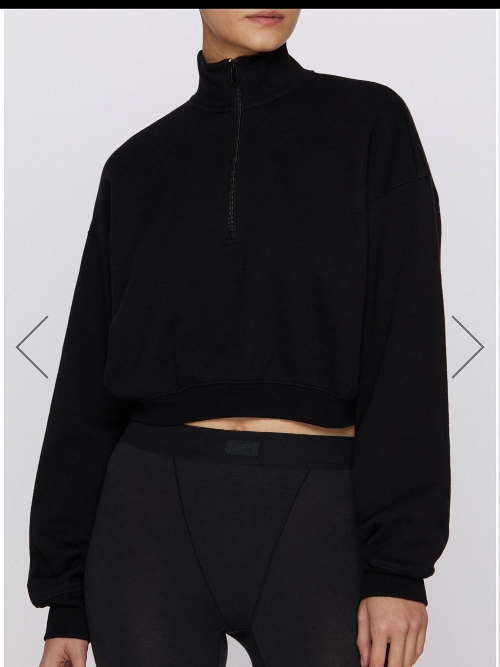 Skims Cropped Half Zip